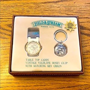 Vintage Field&Stream Money Clip, Keychain, & Caddy